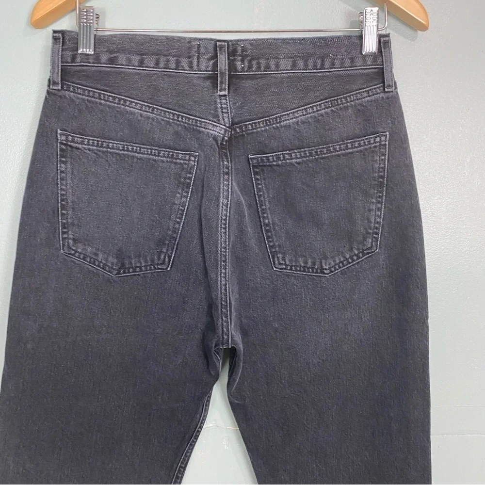 Agolde 90s Pinch Waist In Howl Distressed Black Sz‎ 28